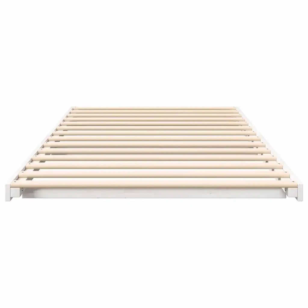 Struttura del letto Bianco 90 x 210 cm Pino massello 873104