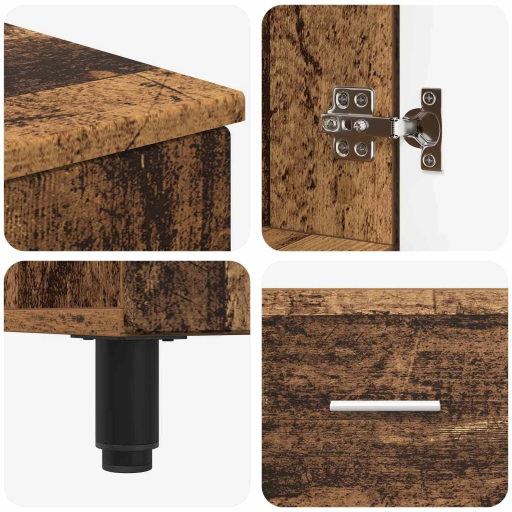 Mobiletto da bagno Legno antico 60 x 35 x 60 cm