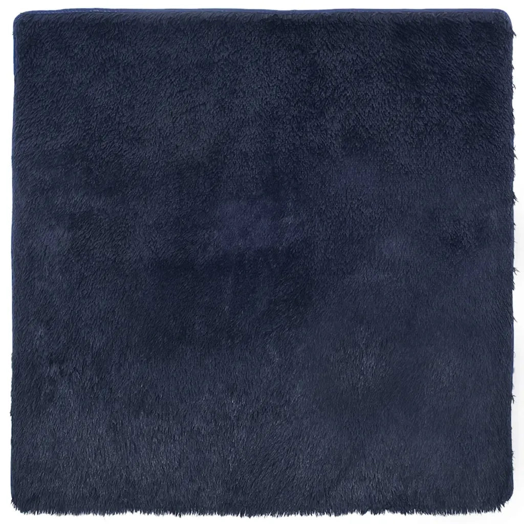 Tappeto Shaggy a Pelo Lungo NAVARRA Blu Marino 160x160 cm 4102875