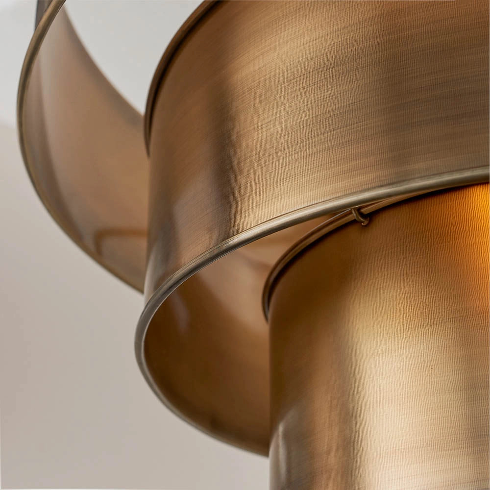 Lampada sospensione industriale ottone 3 cilindri E27 Endon