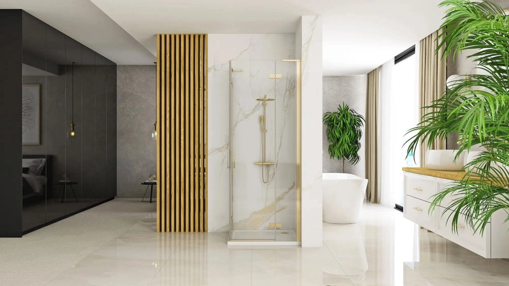 Cabina Doccia Rea Hugo 80x80 Gold Brush