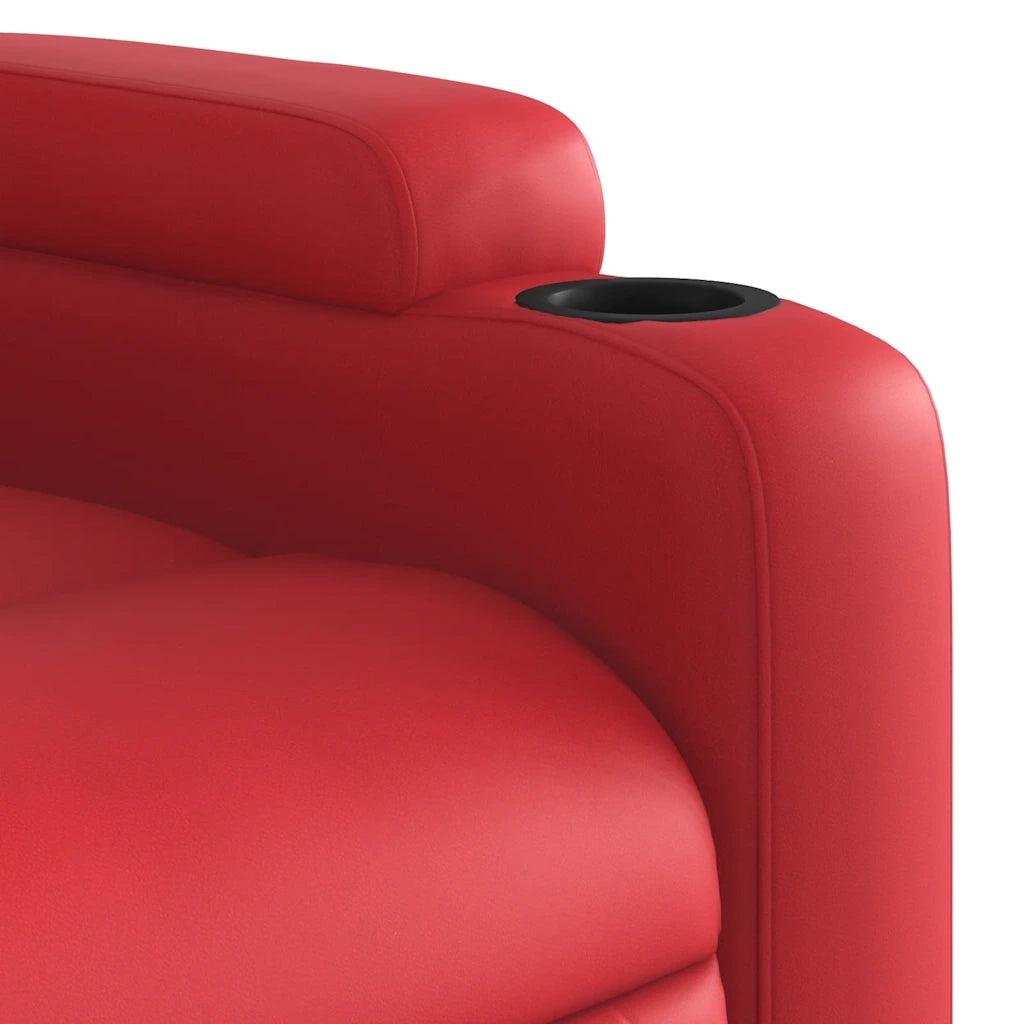 Poltrona Massaggiante | Sedia Relax Reclinabile Rossa in Similpelle