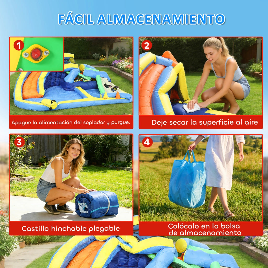 Castello Gonfiabile Acquatico 8 in 1 ¨C Xylo ¨C con Soffiatore 550W Scivolo Trampolino