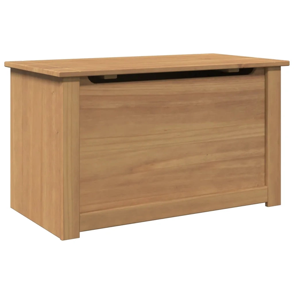 Cesta con Coperchio PANAMA 79x42x46 cm Legno Massello di Pino 4016387