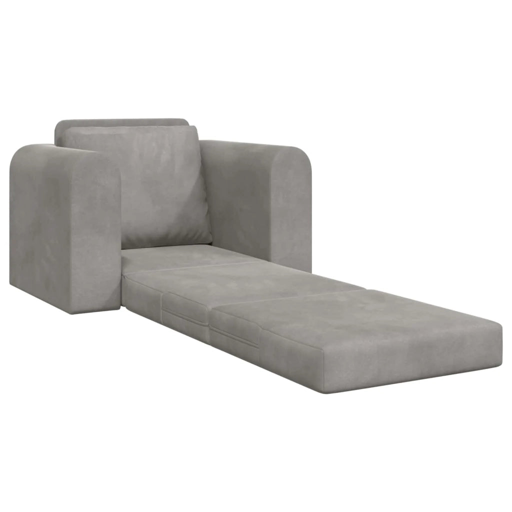 Divano letto | Sof¨¤ letto | Letto singolo Grigio chiaro 98 x 71 x 83 cm Velluto