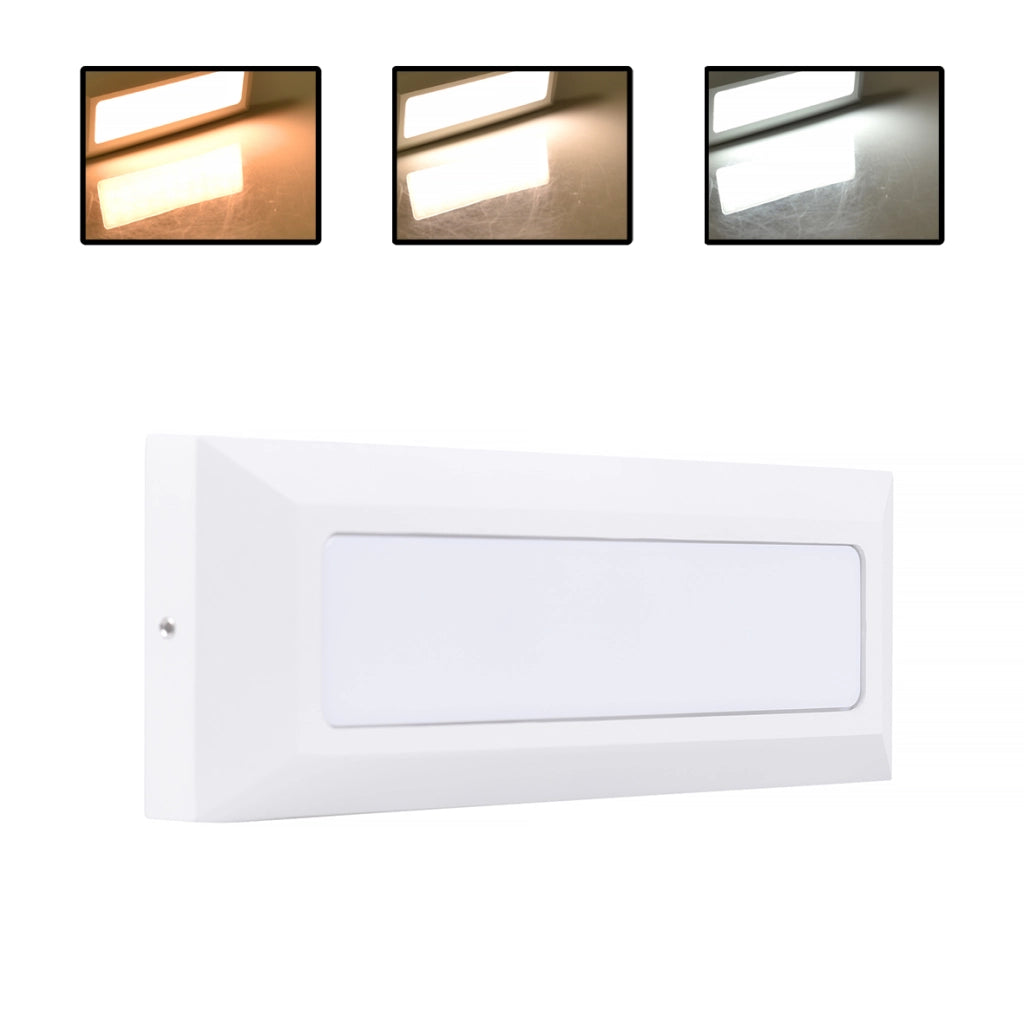 SEGNAPASSO LED A PARETE 5W CON CCT SWITCH 3 TEMPERATURE COLORE - DESIGN MODERNO ED ELEGANTE IP65 IDEALE PER AMBIENTI INTERNI ED ESTERNI