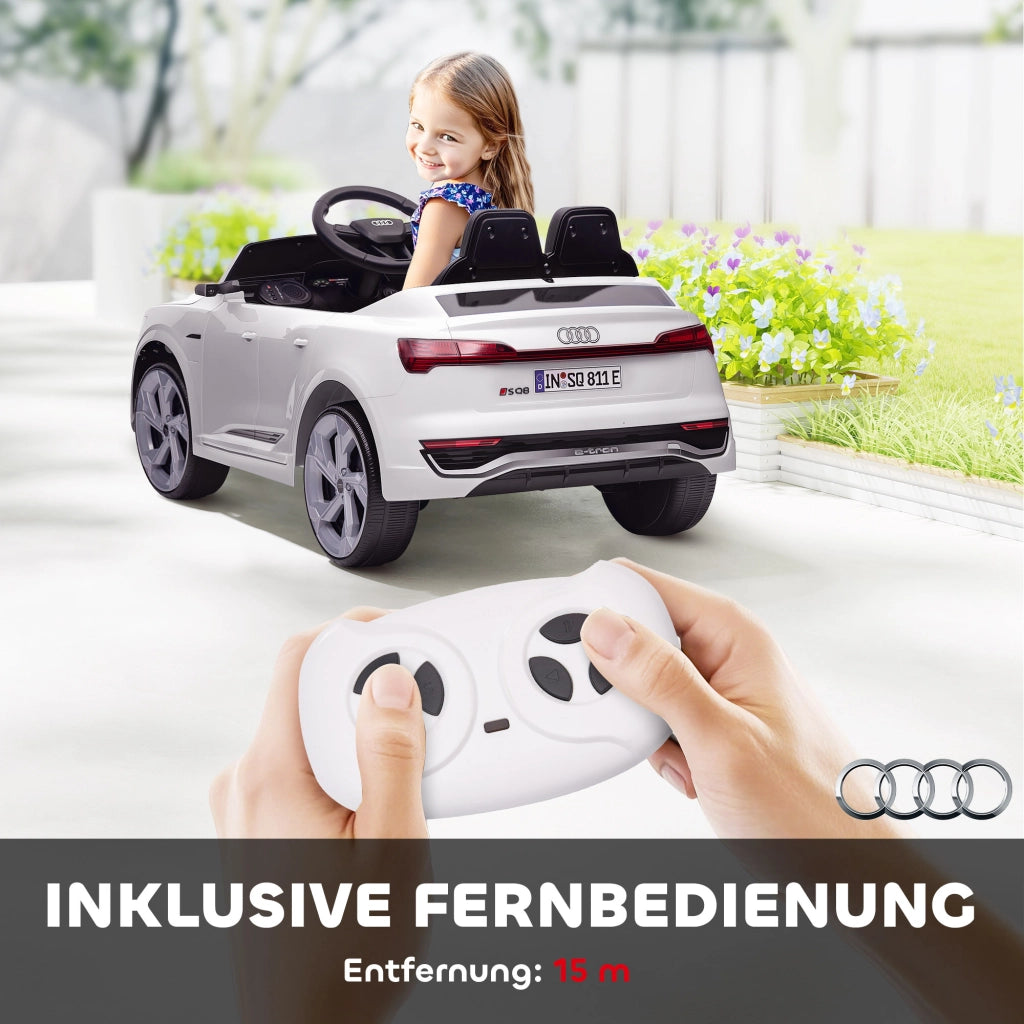 Auto Elettrica per Bambini Audi Q8 12V ¨C Xylo ¨C Bianco con Telecomando e Luci LED