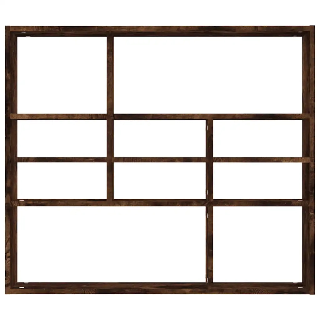 Mensola a Muro Rovere Fumo 90x16x78 cm in Legno Multistrato 815558