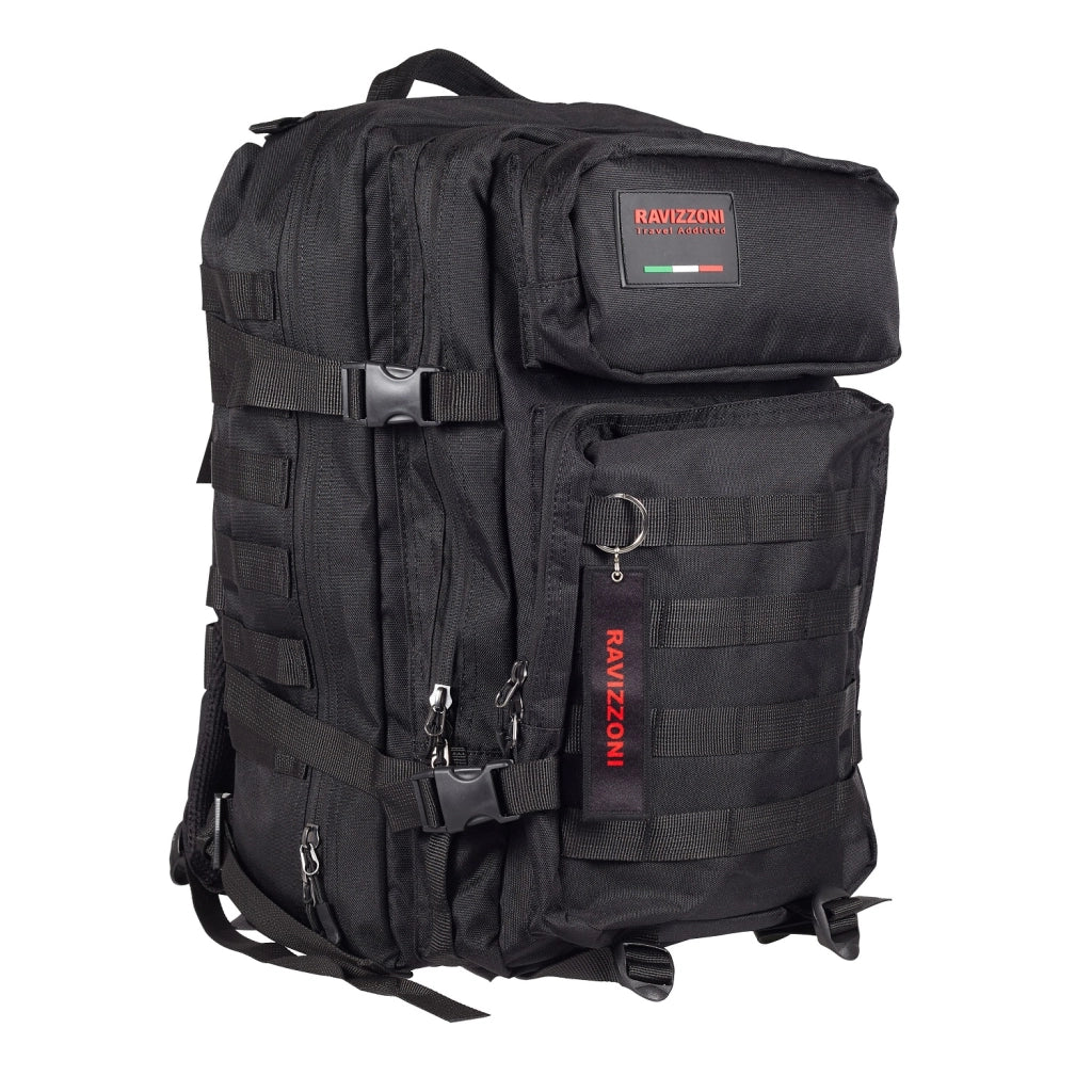Zaino multiuso da viaggio tempo libero, leggero 30x26x50cm Muntain poliestere nero