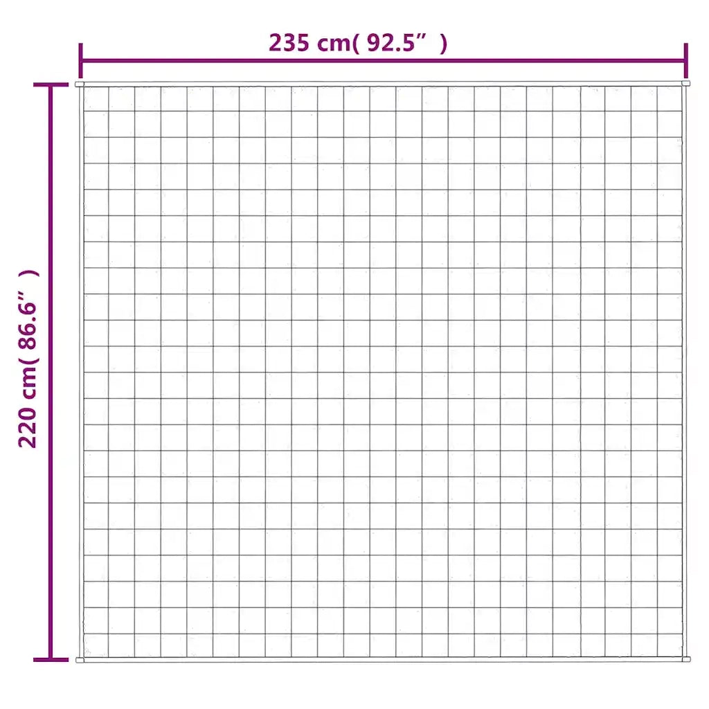 Coperta Ponderata Grigia 220x235 cm 15 kg Tessuto 350783
