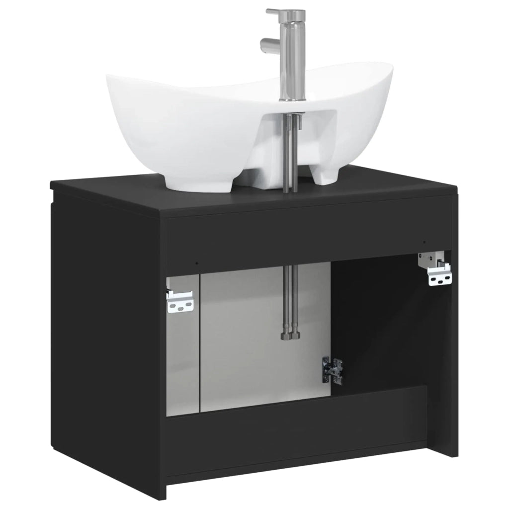 Set di mobili per il bagno Nero Legno ingegnerizzato 3404341