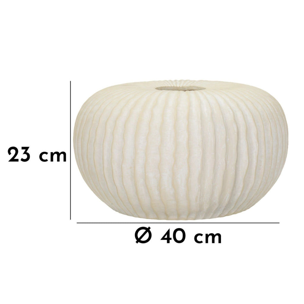 Vaso Decorativo VKH817, Beige, Poliresina, 40x40x23 cm