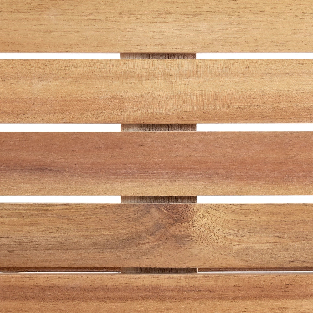 Tavolo da pranzo da giardino in legno di acacia rettangolare in legno chiaro 120 x 60 cm pieghevole stile retrò tradizionale
