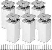 Sostegni per mobili flessibili - Alta qualità alluminio - 60 mm di altezza - 40 mm di diametro - Sostegni per sedie e tavoli - 6 pezzi