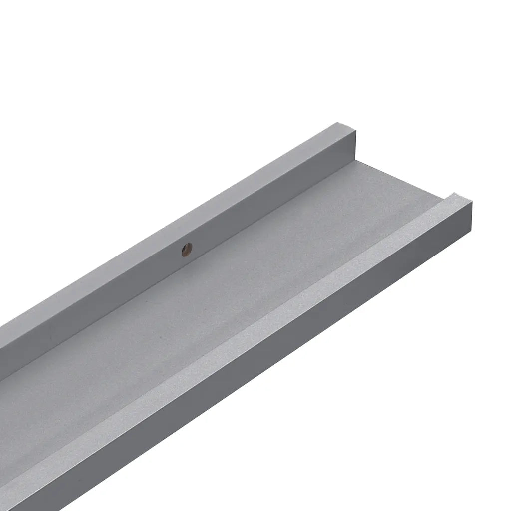 2 pz Mensole | Ripiano | Scaffale Loggia per Foto Grigie 60x9x3 cm in MDF