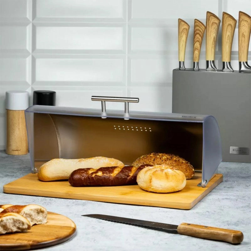 Klausberg KB-7096 Portapane in legno acrilico con design ermetico
