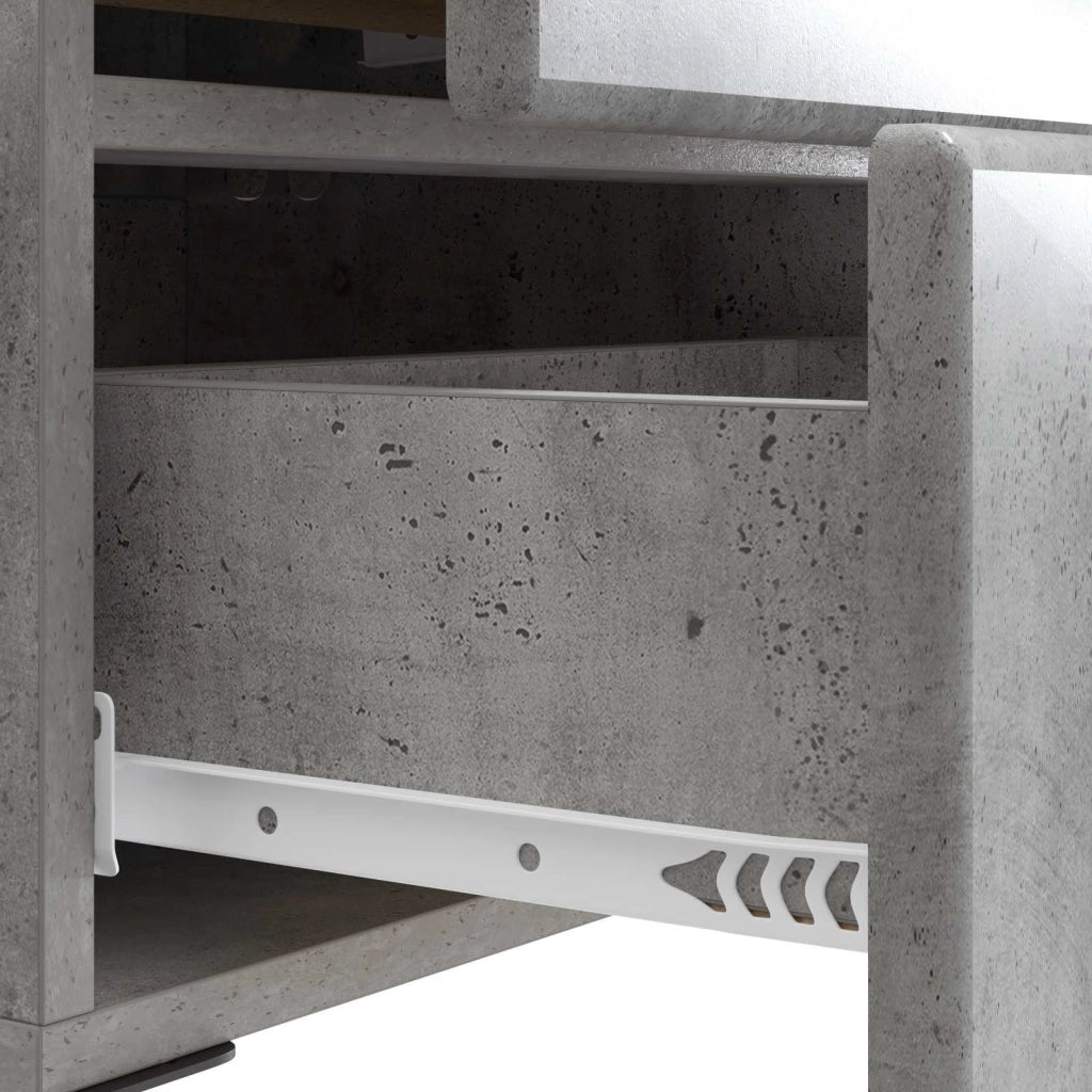 Armadio da Notte 2 pcs Grigio Cemento 43 x 34,5 x 47,5 cm 895452