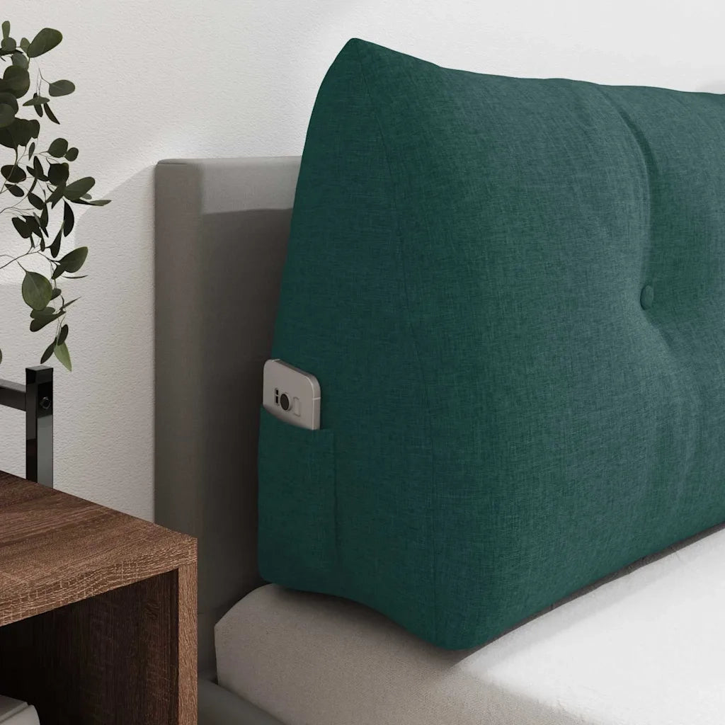 Cuscino per Schiena | Cuscino dorsale Verde Scuro 160 x 24 x 50 cm Tessuto