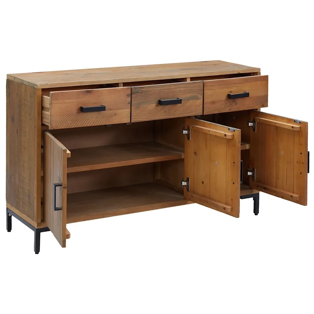 Credenza Marrone 110x35x70 cm in Legno Massello di Pino 349919