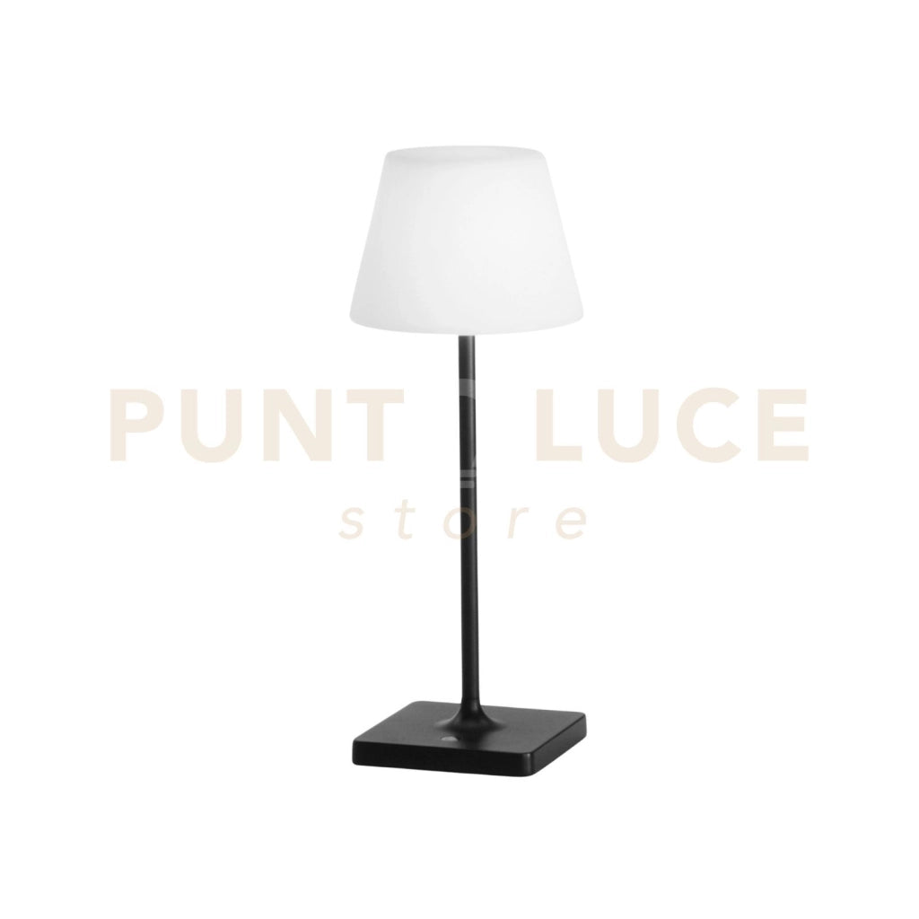 LAMPADA DA TAVOLO RICARICABILE LED JAMMIN NERA 2,2W 60LM 3000K DIMMERABILE IP54 15X39CM