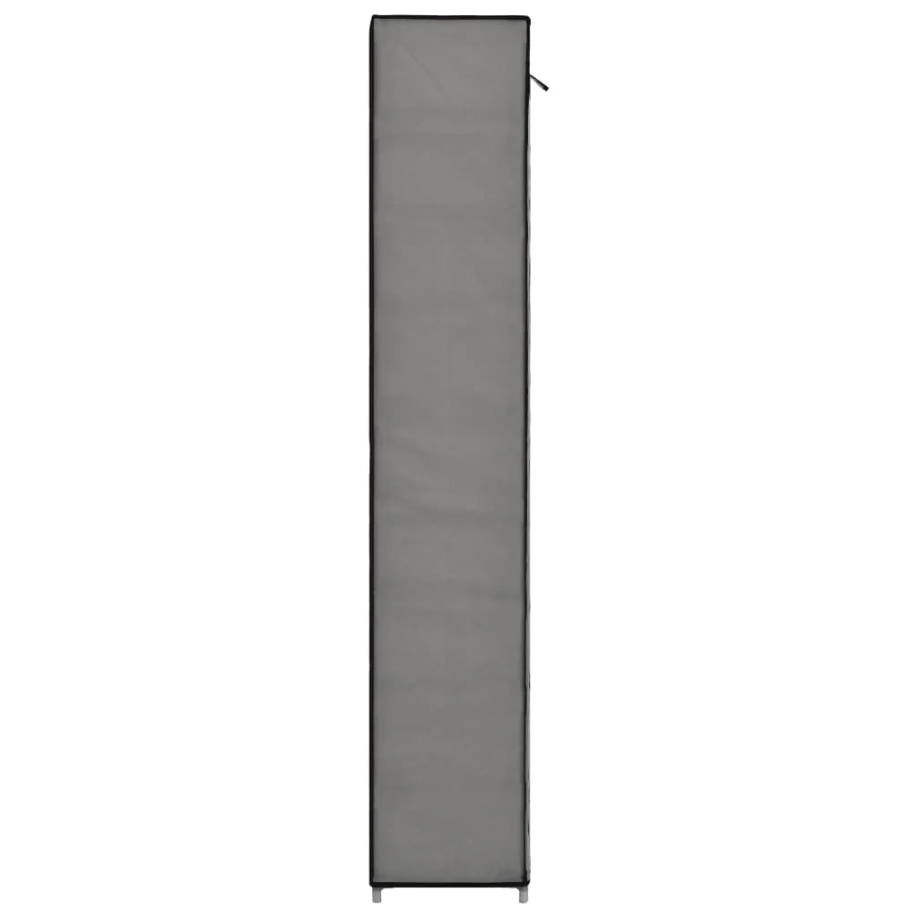 Scarpiera mobile contenitore per scarpe mobile ingresso/corridoio/soggiorno con coperchio 57 x 29 x 162 cm tessuto grigio 02_0021410