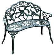 Panchina 2 Posti Giardino ¨C Zephmum ¨C Verde Fuso Alluminio 100x54x78 cm