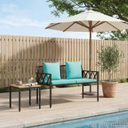 Panchine da esterno 2 -Seater 116 x 56 x 75 cm polyrattan 42025356