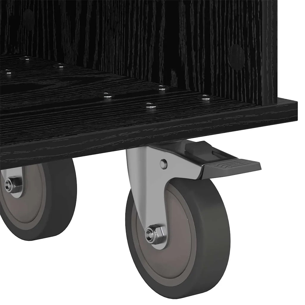 Supporto TV Rovere Nero 100 x 35 x 35 cm Legno multistrato 891033