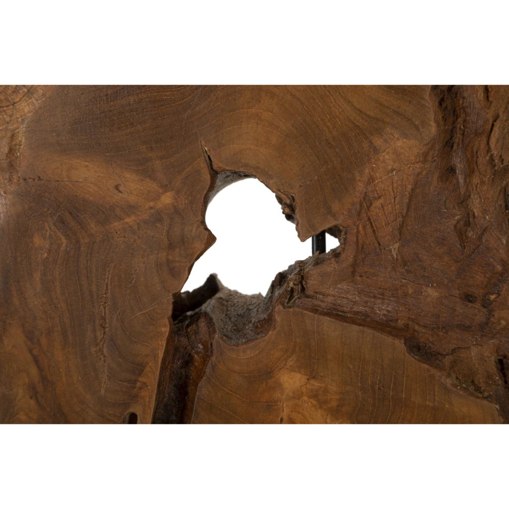 Lampada da Tavolo VKH119, Marrone, Legno, 35x35x69 cm
