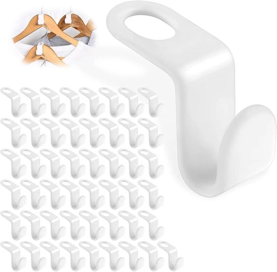 Hangerhaken spaziali, hangerhaken in plastica, hangerhaken di collegamento per stropdassen e organizzatore di abiti (bianco)
