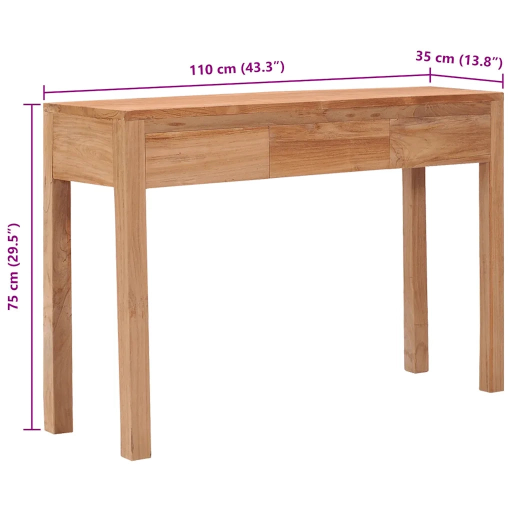 Tavolo Consolle 110x35x75 cm in Legno Massello di Teak 287229