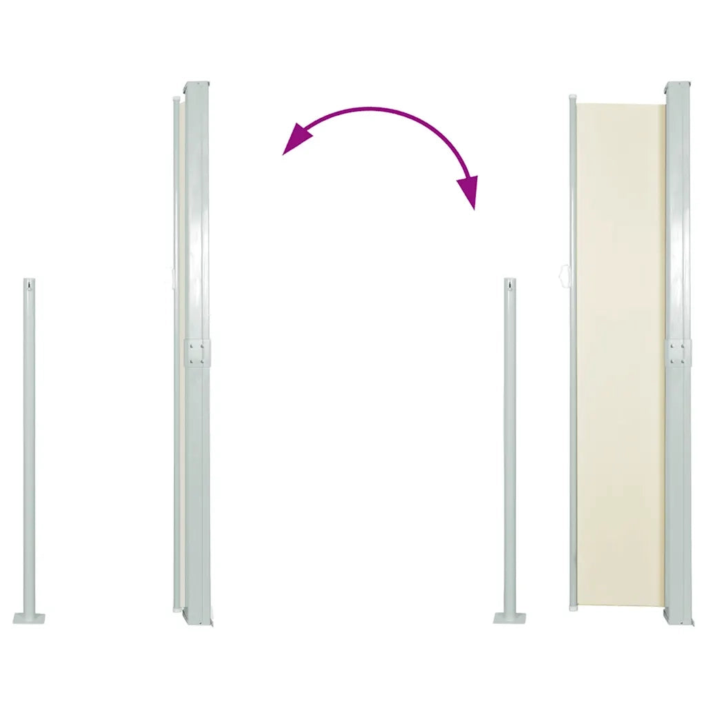 Tenda da Sole Laterale Retrattile 140 x 300 cm Crema 45354