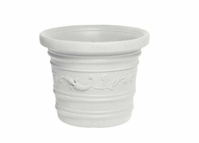 PRESTIGE VASO TONDO BIANCO IN RESINA 40 X H 30 CM