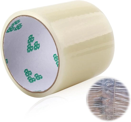 Telaio di Riparazione in PVC ad Alta Prestazione - Translucido - 8cm x 10m - Ideale per Tenda - Parasole - Telo di Camion - Luogo di Sosta - Gazebo - Giardino