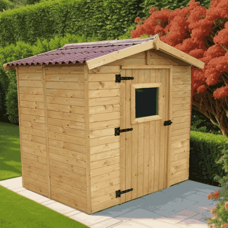 Casetta in legno da giardino con lucernario – 160x160 cm – pannelli 16 mm, tetto bitumato e pavimento – ED1616.01 Foresta