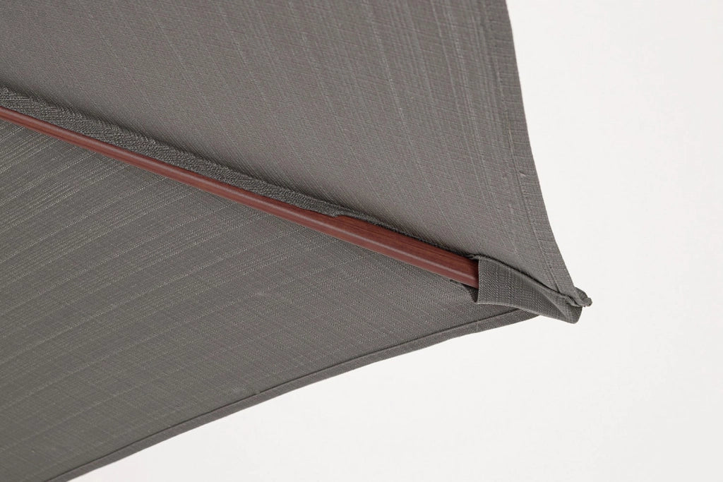 Ombrellone da Giardino con Snodo 8 Stecche Ø300x246h cm Telo in Poliestere Palinuro Naturale e Grigio