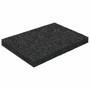 Pad per patio in granuli di gomma Nero 6 x 9 x 0,8 cm Gomma CFW9880506