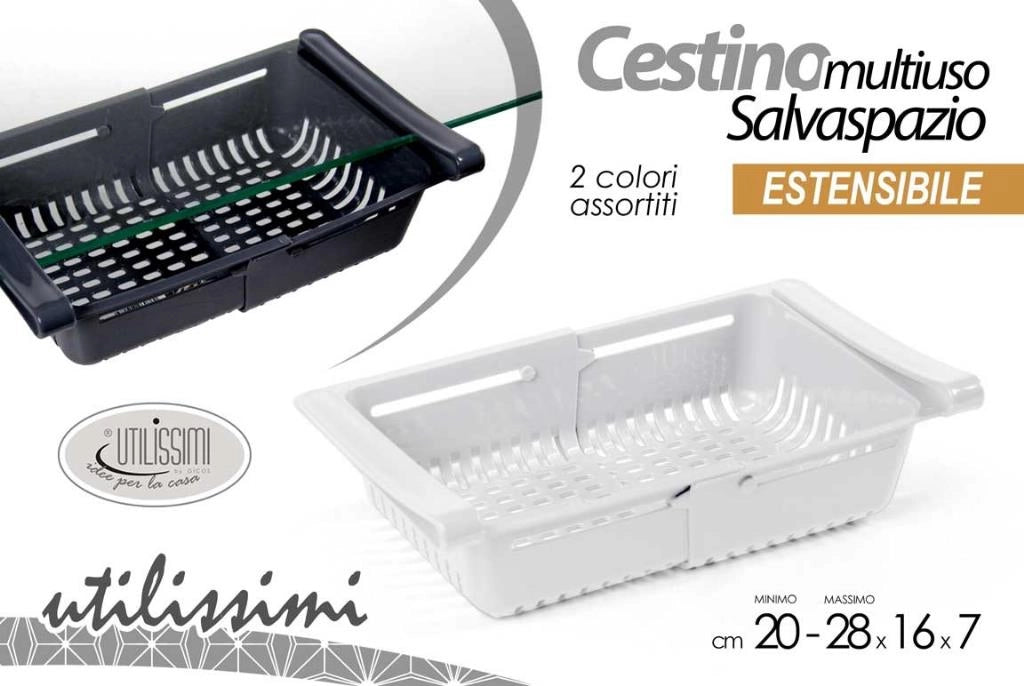 1 Pezzo Cestino Sottomensola Estensibile da 20 a 28 cm 2 Colori