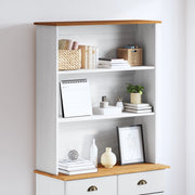 Gabbia "ASKIM" Bianca 91x30x104 cm in Legno Massello di Pino