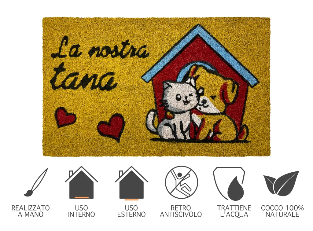 Zerbino Ingresso Casa In Fibra Di Cocco Con Base In Pvc  Dis2Tana