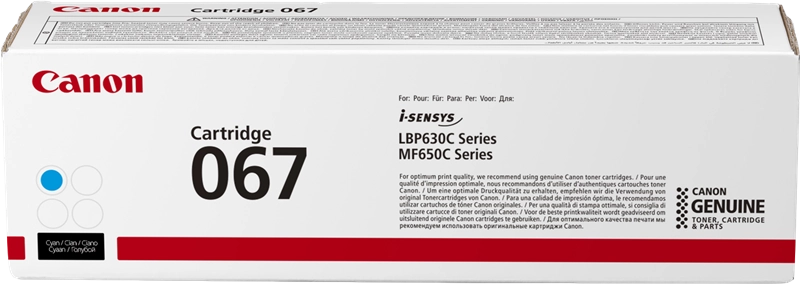 Canon 067 cartuccia toner 1 pz Originale Ciano