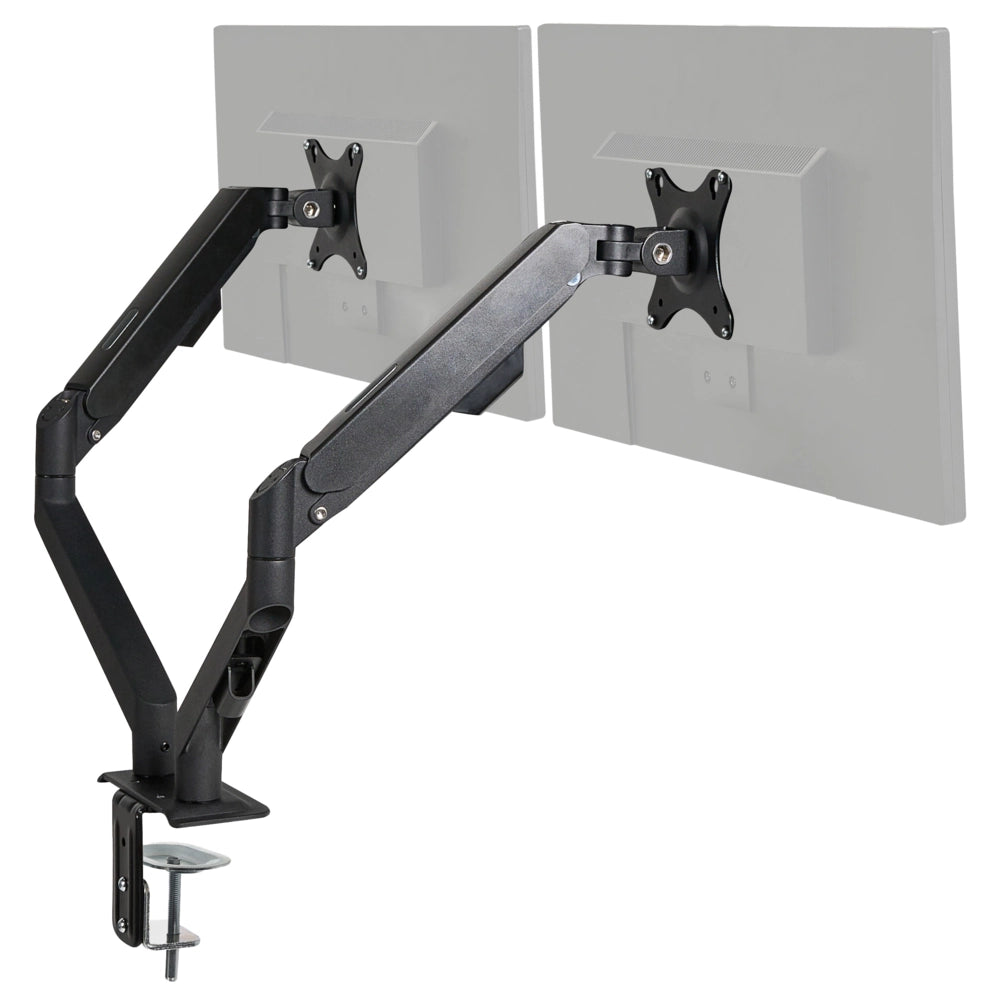 Supporto da tavolo doppio braccio per 2 schermi monitor girevole Rotazione display Nero