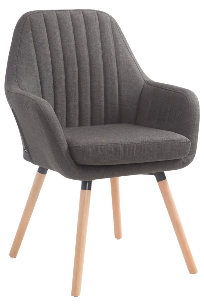 Poltroncina Florian in tessuto grigio scuro,natura