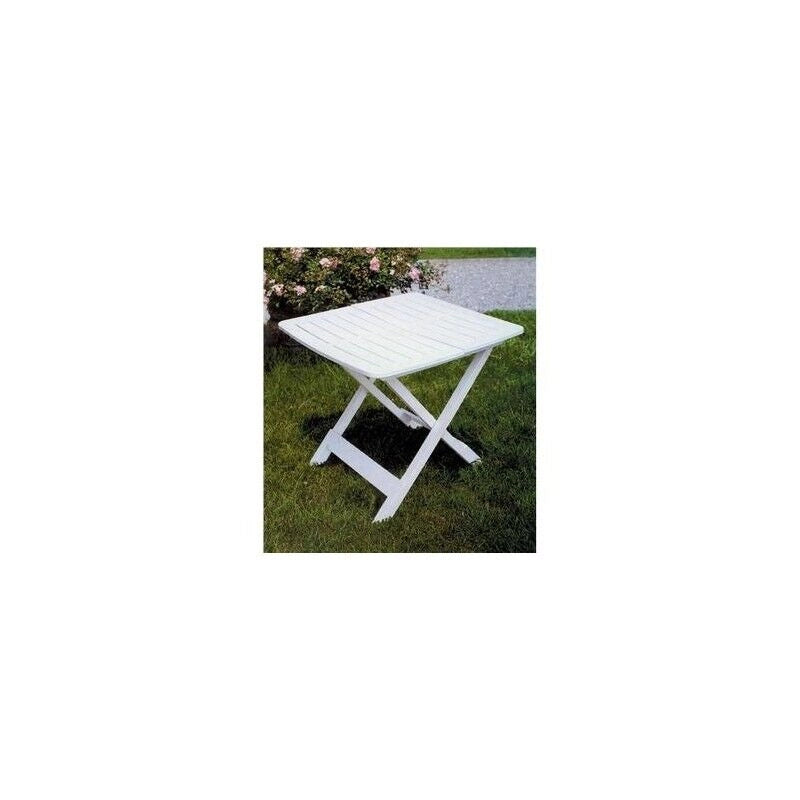 MAURY'S TAVOLO PIEGHEVOLE RESINA BIANCO 80X72X70 CM