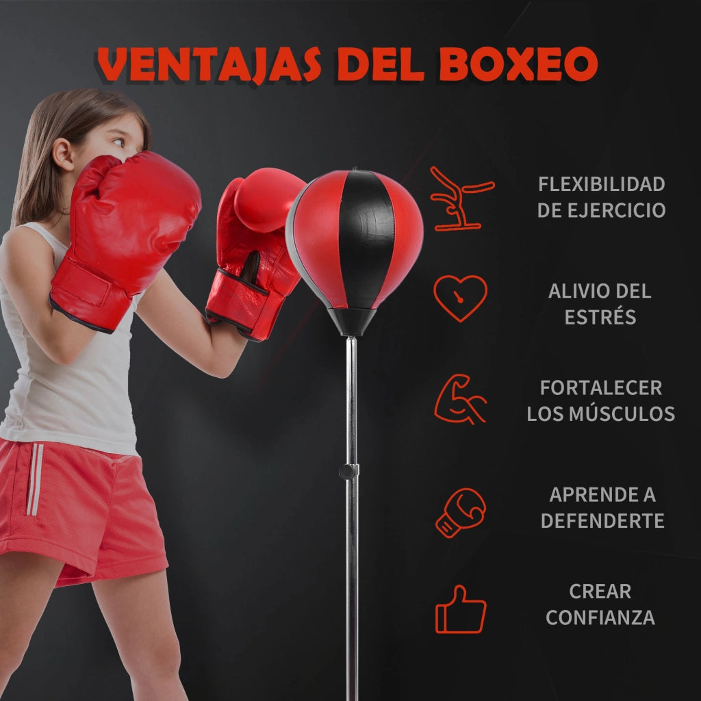 Sacco da Boxe da Terra con Altezza Regolabile ¨C Xylo ¨C Base Riempibile Acqua/Sabbia, Guanti Inclusi