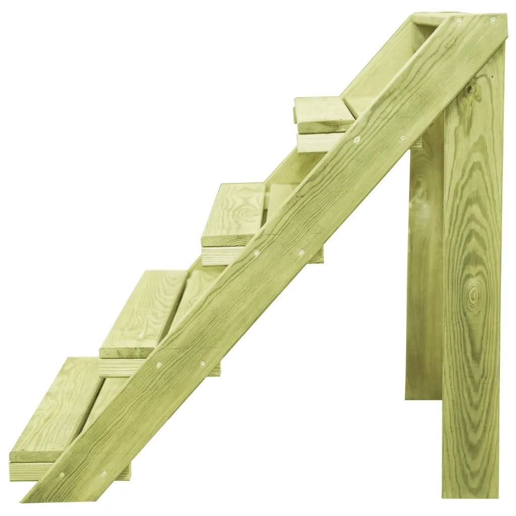 Supporto per piante da esterno 80 x 80 x 80 cm 5 ripiani resistente design contemporaneo realizzato in legno massello di pino naturale 02_0045960