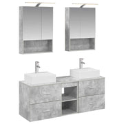 Set di mobili per il bagno 5 pcs Grigio Cemento 3406802