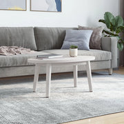 Piano Tavolo Bianco 70x35x2,5cm in Legno Massello di Pino Ovale 824316