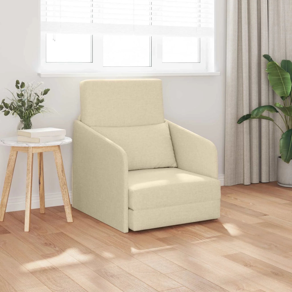 Divano letto Crema 65 x 80 x 83 cm Tessuto 4106643
