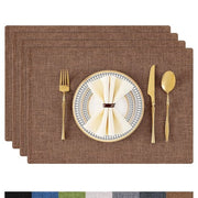 Set di tovagliette per tavola 4 pezzi - Resistenti al calore - Antiscivolo - Doppio strato - Materiale plastico - colore miele - Tovagliette per tavola - Tovaglie per tavola